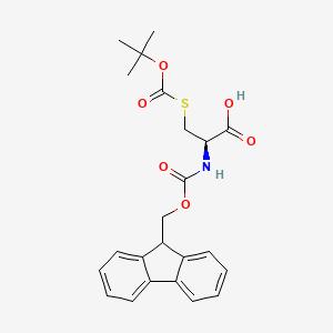 molecular formula C23H25NO6S B15133602 (R)-2-((((9H-Fluoren-9-yl)methoxy)carbonyl)amino)-3-((tert-butoxycarbonyl)thio)propanoic acid 