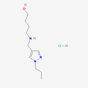 4-[(1-Propylpyrazol-4-yl)methylamino]butan-1-ol;hydrochloride