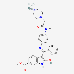 molecular formula C31H33N5O4 B15133652 Nintedanib-13C,d3 