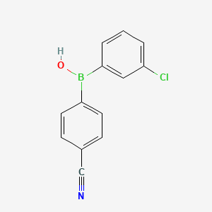 molecular formula C13H9BClNO B15133661 (3-Chlorophenyl)(4-cyanophenyl)borinic acid CAS No. 872495-65-3