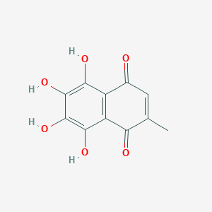 molecular formula C11H8O6 B15133669 2,3,5,8-Tetrahydroxy-6-methyl-1,4-naphthalenedione 