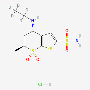 (4S,6S)-4-((ethyl-d5)amino)-5,6-dihydro-6-methyl-4H-thieno[2,3-b]thiopyran-2-sulfonamide7,7-dioxide,monohydrochloride