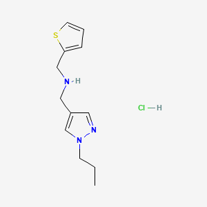 molecular formula C12H18ClN3S B15133693 1-(1-propyl-1H-pyrazol-4-yl)-N-(2-thienylmethyl)methanamine CAS No. 1856044-40-0