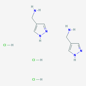 1H-pyrazol-4-ylmethanamine;trihydrochloride