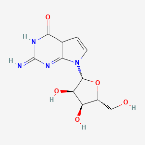 molecular formula C11H14N4O5 B15133739 4H-Pyrrolo[2,3-d]pyrimidin-4-one,2-amino-1,7-dihydro-7-b-D-ribofuranosyl- 