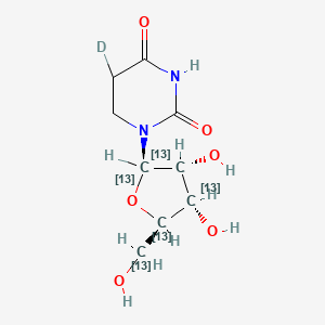 molecular formula C9H14N2O6 B15133744 Uridine-1',2',3',4',5'-13C5 (9CI) 