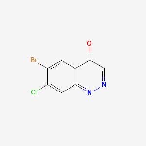 6-bromo-7-chloro-4aH-cinnolin-4-one