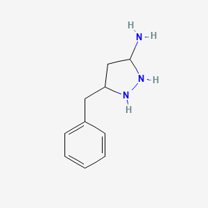 molecular formula C10H15N3 B15133786 5-Benzylpyrazolidin-3-amine 