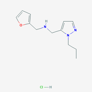 molecular formula C12H18ClN3O B15133787 1-(2-furyl)-N-[(1-propyl-1H-pyrazol-5-yl)methyl]methanamine CAS No. 1856045-50-5