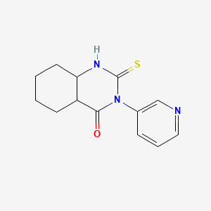 3-pyridin-3-yl-2-sulfanylidene-4a,5,6,7,8,8a-hexahydro-1H-quinazolin-4-one