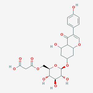 3-oxo-3-[[(2R,3S,4S,5R,6R)-3,4,5-trihydroxy-6-[[5-hydroxy-3-(4-hydroxyphenyl)-4-oxo-4a,5,6,7,8,8a-hexahydrochromen-7-yl]oxy]oxan-2-yl]methoxy]propanoic acid