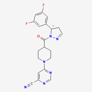 molecular formula C20H17F2N6O B15133820 CID 156588546 