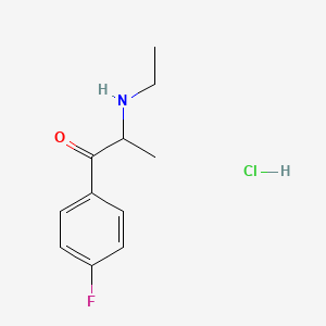 molecular formula C11H15ClFNO B15133824 2-(Ethylamino)-1-(4-fluorophenyl)propan-1-one,monohydrochloride 