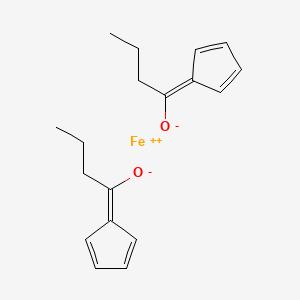 molecular formula C18H22FeO2 B15133858 Ferrocene, 1,1'-bis(1-oxobutyl)- 