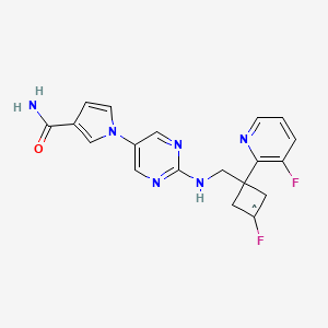 molecular formula C19H17F2N6O B15133890 CID 156588657 