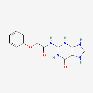 molecular formula C13H17N5O3 B15133921 Acetamide, N-(6,9-dihydro-6-oxo-1H-purin-2-yl)-2-phenoxy- 