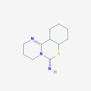 molecular formula C11H17N3S B15133944 9-Thia-3,7-diazatricyclo[8.4.0.02,7]tetradec-2-en-8-imine 