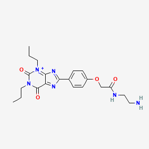 molecular formula C21H27N6O4+ B15133962 N-(2-aminoethyl)-2-[4-(2,6-dioxo-1,3-dipropylpurin-3-ium-8-yl)phenoxy]acetamide 