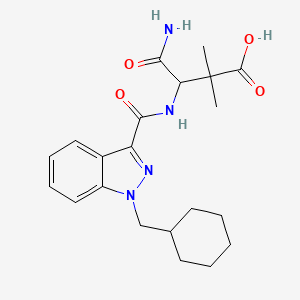 4-amino-3-(1-(cyclohexylmethyl)-1H-indazole-3-carboxamido)-2,2-dimethyl-4-oxobutanoicacid