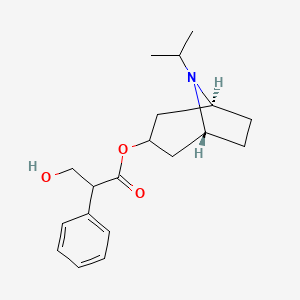 Endo-(+/-)-8-aza-8-isopropylbicyclo[3.2.1]oct-3-yl (hydroxymethyl)phenylacetate