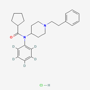 molecular formula C25H33ClN2O B15134036 N-(1-phenethylpiperidin-4-yl)-N-(phenyl-d5)cyclopentanecarboxamide,monohydrochloride 