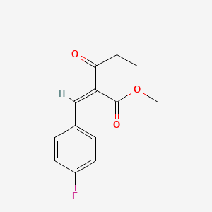 Pentanoic acid, 2-[(4-fluorophenyl)methylene]-4-methyl-3-oxo-, methyl ester