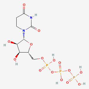 [[(2R,3S,4R,5R)-5-(2,4-dioxo-1,3-diazinan-1-yl)-3,4-dihydroxyoxolan-2-yl]methoxy-hydroxyphosphoryl] phosphono hydrogen phosphate