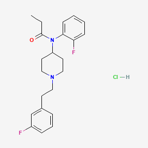 N-(1-(3-fluorophenethyl)piperidin-4-yl)-N-(2-fluorophenyl)propionamide,monohydrochloride