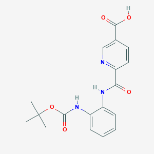 6-[[2-[(2-methylpropan-2-yl)oxycarbonylamino]phenyl]carbamoyl]pyridine-3-carboxylic acid