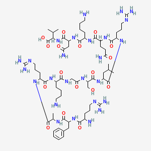 molecular formula C67H118N26O17 B15134128 H-Arg-phe-ala-arg-lys-gly-ser-leu-arg-gln-lys-asn-val-OH 