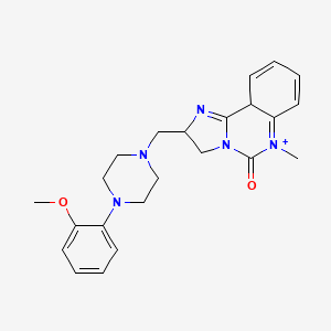 molecular formula C23H28N5O2+ B15134179 2-[[4-(2-Methoxyphenyl)piperazin-1-YL] methyl]-6-methyl-2,3-dihydroimidazo[1,2C]quinazolin-5(6H)-one 