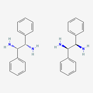 molecular formula C28H32N4 B15134205 (1R,2R)-1,2-diphenylethane-1,2-diamine;(1S,2S)-1,2-diphenylethane-1,2-diamine 