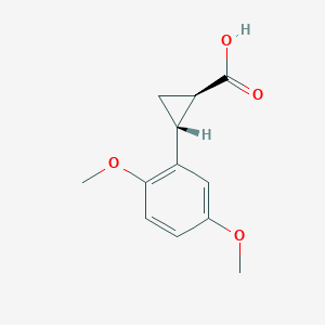 rac-(1R,2R)-2-(2,5-dimethoxyphenyl)cyclopropane-1-carboxylic acid, trans