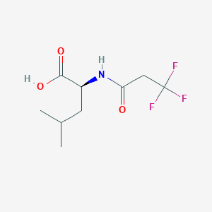 molecular formula C9H14F3NO3 B15134213 (2S)-4-methyl-2-(3,3,3-trifluoropropanamido)pentanoic acid 