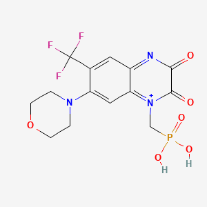 [7-morpholin-4-yl-2,3-dioxo-6-(trifluoromethyl)quinoxalin-1-ium-1-yl]methylphosphonic acid