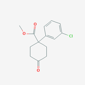 molecular formula C14H15ClO3 B1513423 Methyl 1-(3-chlorophenyl)-4-oxocyclohexanecarboxylate CAS No. 1384264-35-0