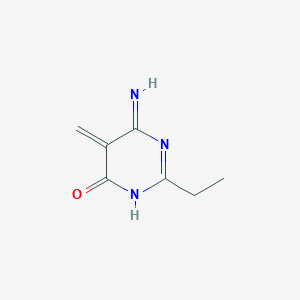 molecular formula C7H9N3O B15134240 2-ethyl-4-imino-5-methylidene-1H-pyrimidin-6-one 