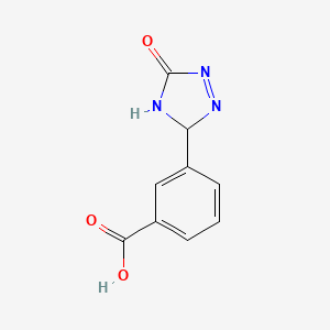 molecular formula C9H7N3O3 B15134247 3-(5-Oxo-3,4-dihydro-1,2,4-triazol-3-yl)benzoic acid 