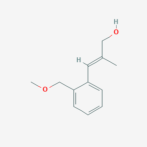 molecular formula C12H16O2 B15134263 (E)-3-[2-(methoxymethyl)phenyl]-2-methylprop-2-en-1-ol 