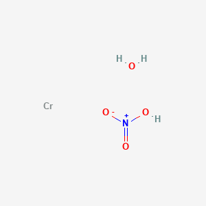 molecular formula CrH3NO4 B15134295 Chromium;nitric acid;hydrate 