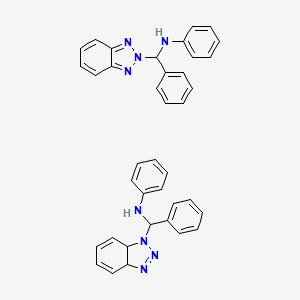 molecular formula C38H34N8 B1513430 N-[3a,7a-二氢苯并三唑-1-基(苯基)甲基]苯胺；N-[苯并三唑-2-基(苯基)甲基]苯胺 CAS No. 1217802-18-0