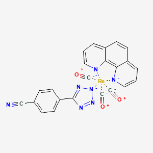 molecular formula C23H12N7O3Re-3 B15134305 (OC-6-33)-tricarbonyl(1,10-phenanthroline-kappaN1,kappaN10)[4-(2H-tetrazol-5-yl-kappaN2)benzonitrilato]-rhenium 