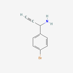 molecular formula C9H8BrN B15134336 1-(4-Bromophenyl)prop-2-yn-1-amine 