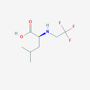 molecular formula C8H14F3NO2 B15134338 (2S)-4-methyl-2-[(2,2,2-trifluoroethyl)amino]pentanoic acid 