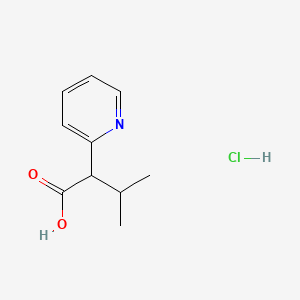 molecular formula C10H14ClNO2 B15134356 3-Methyl-2-(pyridin-2-yl)butanoic acid hydrochloride 