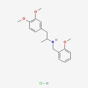 molecular formula C19H26ClNO3 B15134373 3,4-dimethoxy-N-[(2-methoxyphenyl)methyl]-alpha-methyl-benzeneethanamine,monohydrochloride CAS No. 2748343-73-7