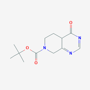 molecular formula C12H17N3O3 B15134391 Tert-butyl 4-oxo-4a,5,6,8-tetrahydropyrido[3,4-d]pyrimidine-7-carboxylate 