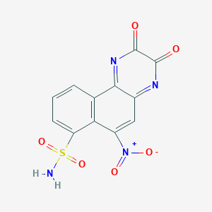 6-Nitro-2,3-bis(oxidanylidene)-1,4-dihydrobenzo[f]quinoxaline-7-sulfonamide