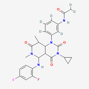 N-[3-[3-cyclopropyl-5-[(2-fluoro-4-iodophenyl)amino]-3,4,6,7-tetrahydro-6,8-dimethyl-2,4,7-trioxopyrido[4,3-d]pyrimidin-1(2H)-yl]phenyl-2,4,5,6-d4]-acetamide-2,2-d2