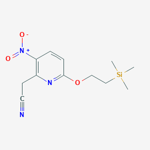 3-Nitro-6-[2-(trimethylsilyl)ethoxy]pyridine-2-acetonitrile